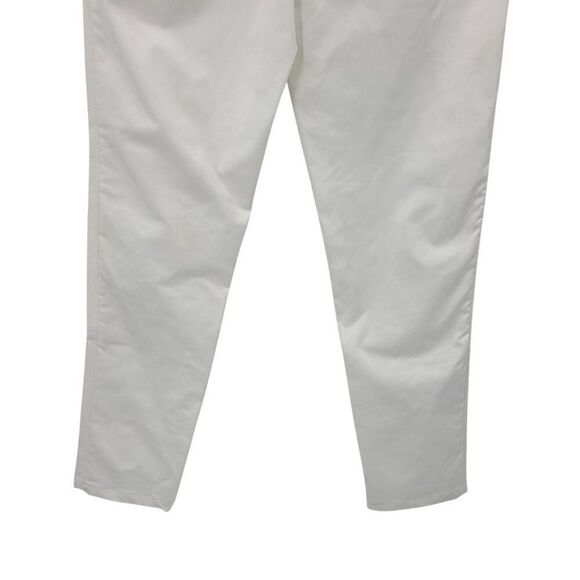 Pink Stitch Athletic White Slim Fit Vented Pants 4 Activewear Sportswear Golf - Picture 9 of 10